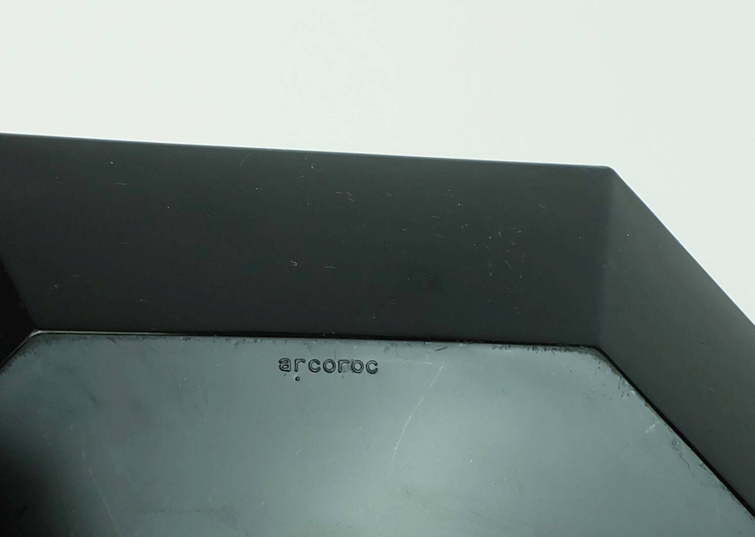 Présentoir à gâteau Arcoroc Octime en verre noir et verre transparent, cloche incluse photo vinterior
