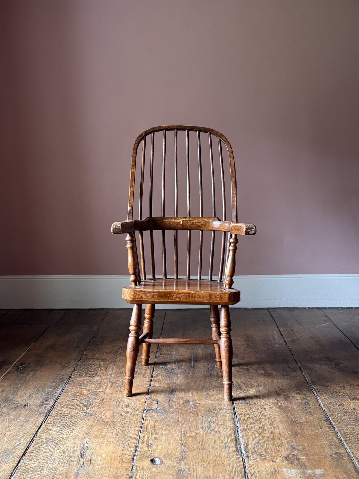 19th Century Welsh Stick Chair With Original Scumble Paint Finish photo furniture