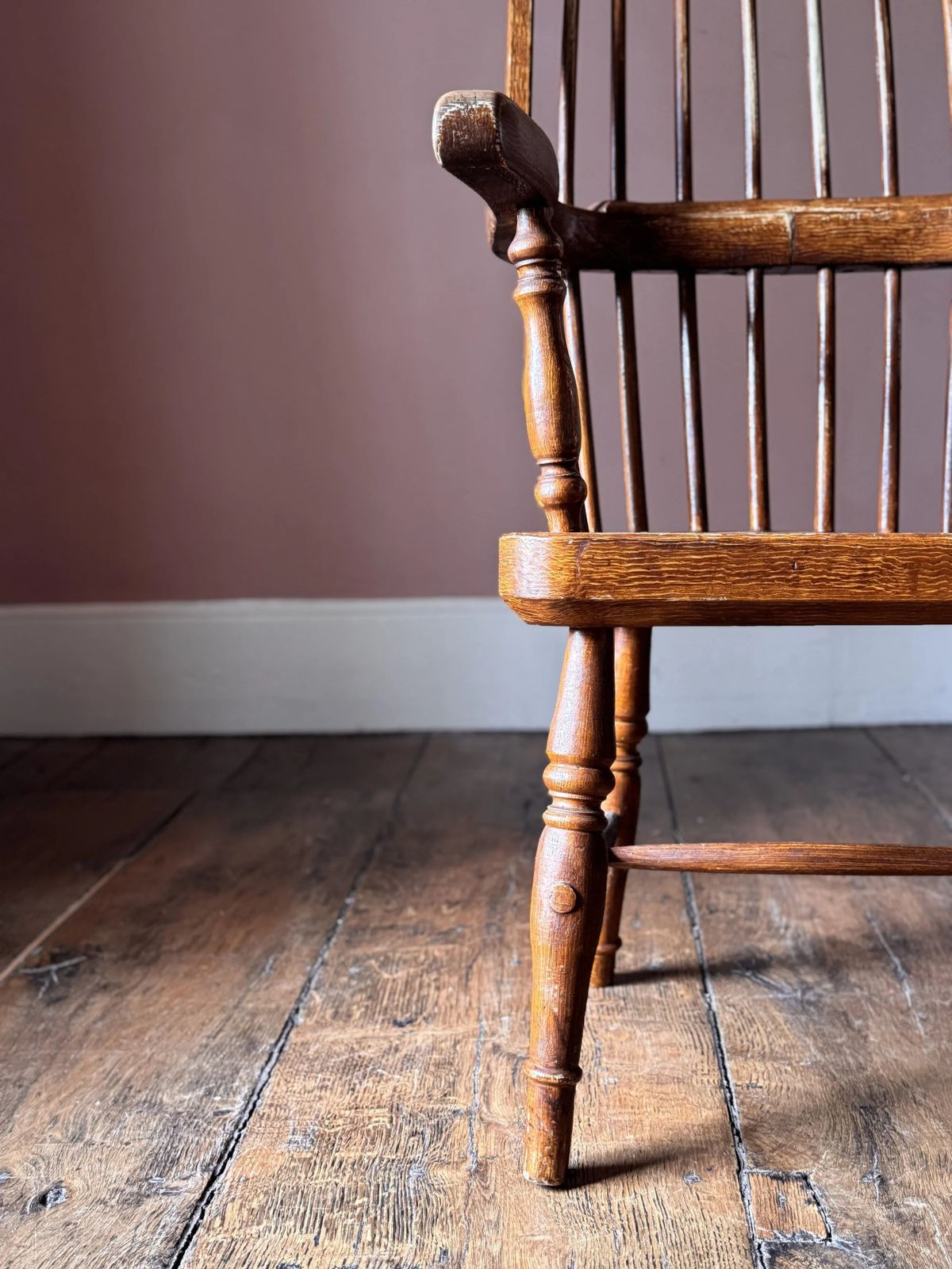 1100.0 19th Century Welsh Stick Chair With Original Scumble Paint Finish photo