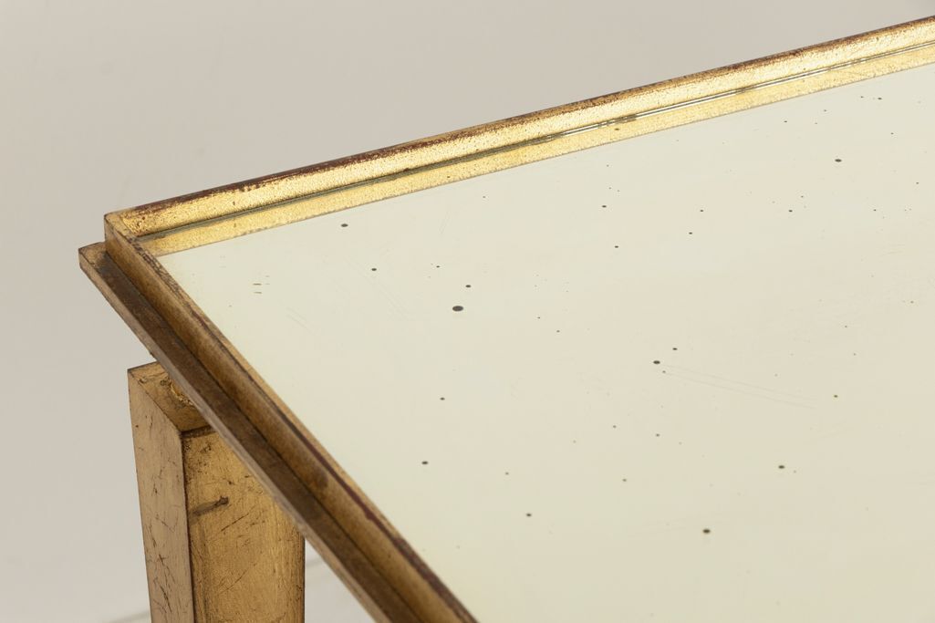Antiqued Glass & Gilt Console Table In The Manner Of Maison Ramsay C.2005 photo buy