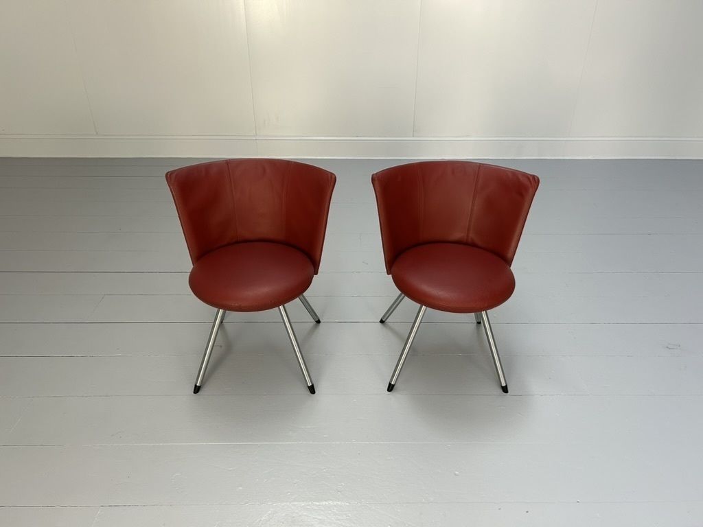 Pair Of Erik Jorgensen “Ej 11” Cocktail Chairs – In Oxblood Leather photo for sale