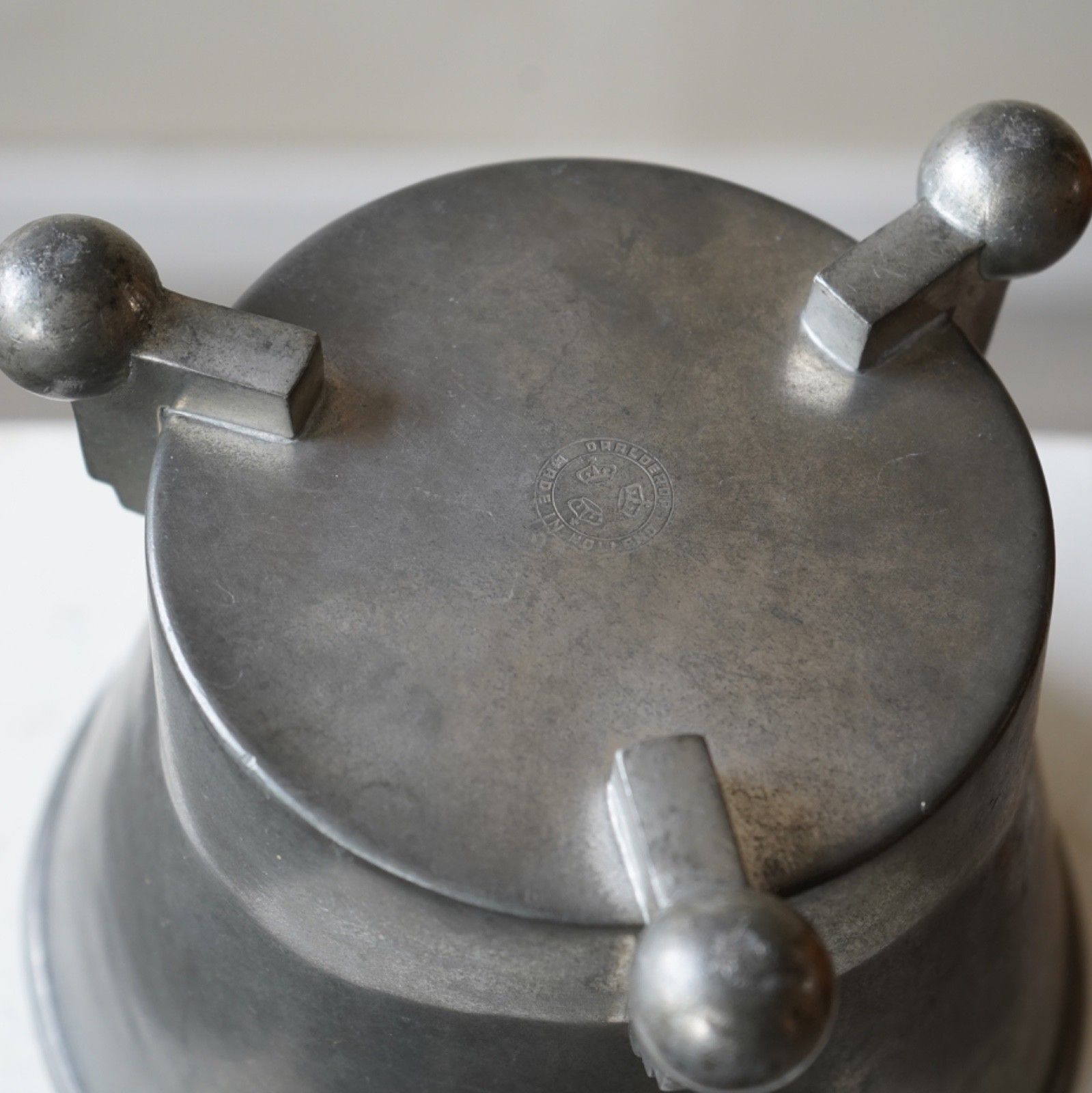 Dutch Art Deco Amsterdam School Pewter Vase By Daalderop, 1920 photo buy
