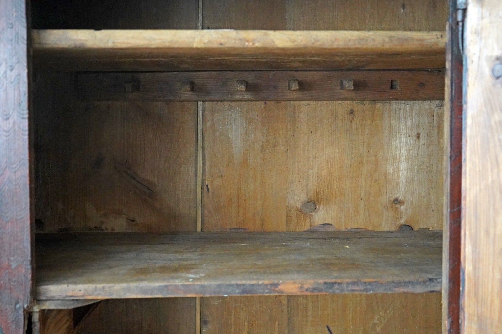 1695.0 19th C. Painted Folk Art Bridal Cupboard, 1816 photo