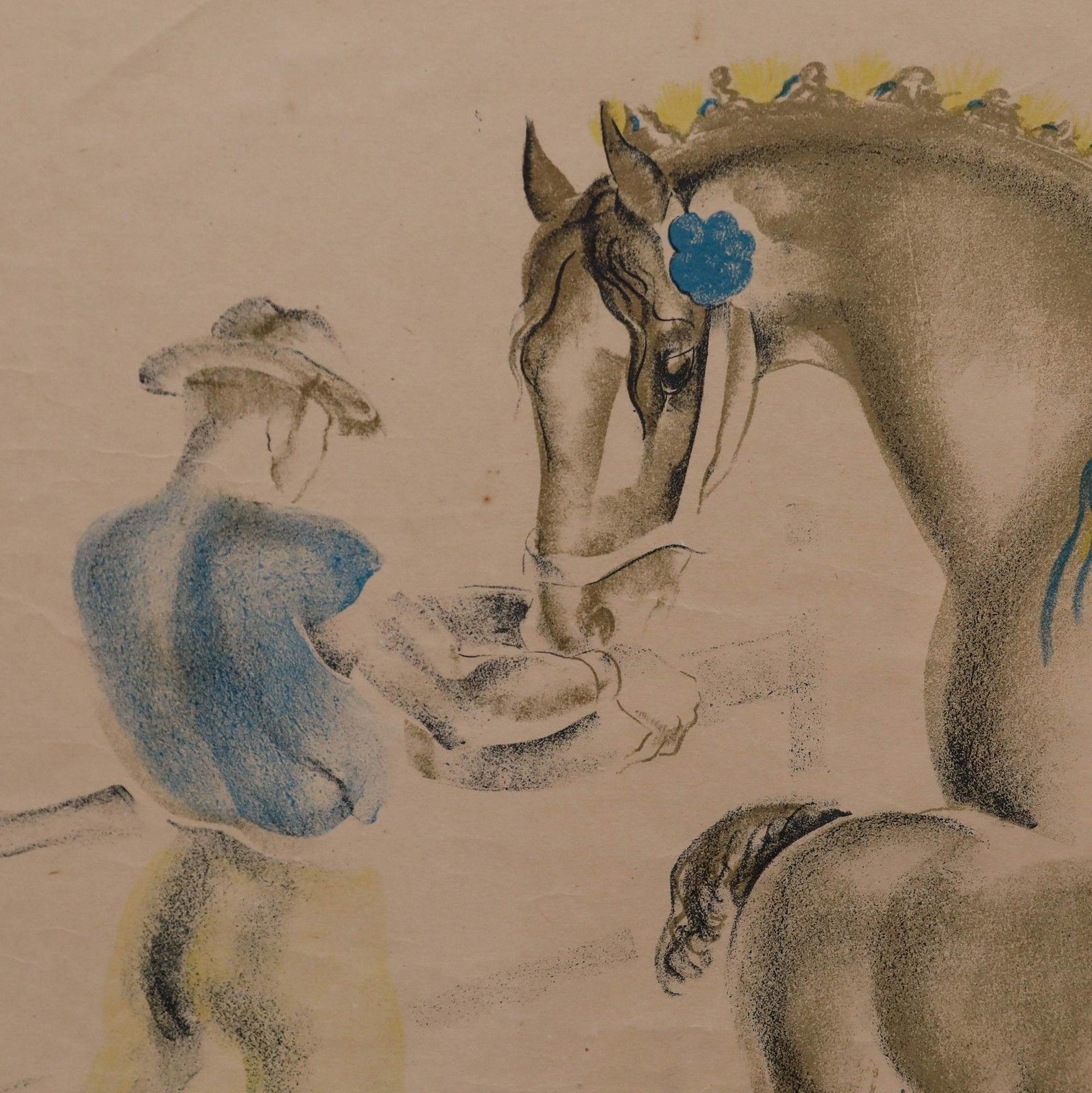 John Skeaping (1901 1980) 20th Century Lithograph, Mare And Foal photo Art