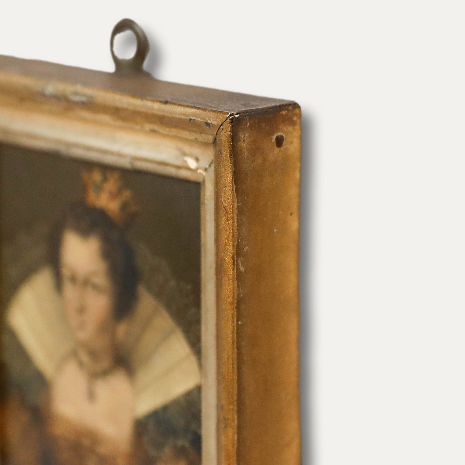 German School Miniature 19th Century Oil, Marie De' Medici photo vinterior