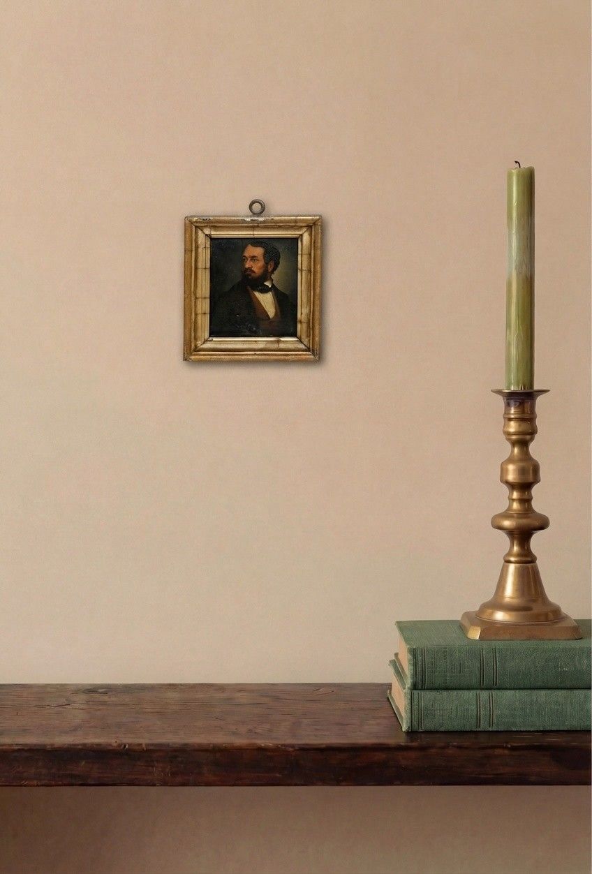 German School Miniature 19th Century Oil, Heinrich Von Treitschke photo for sale