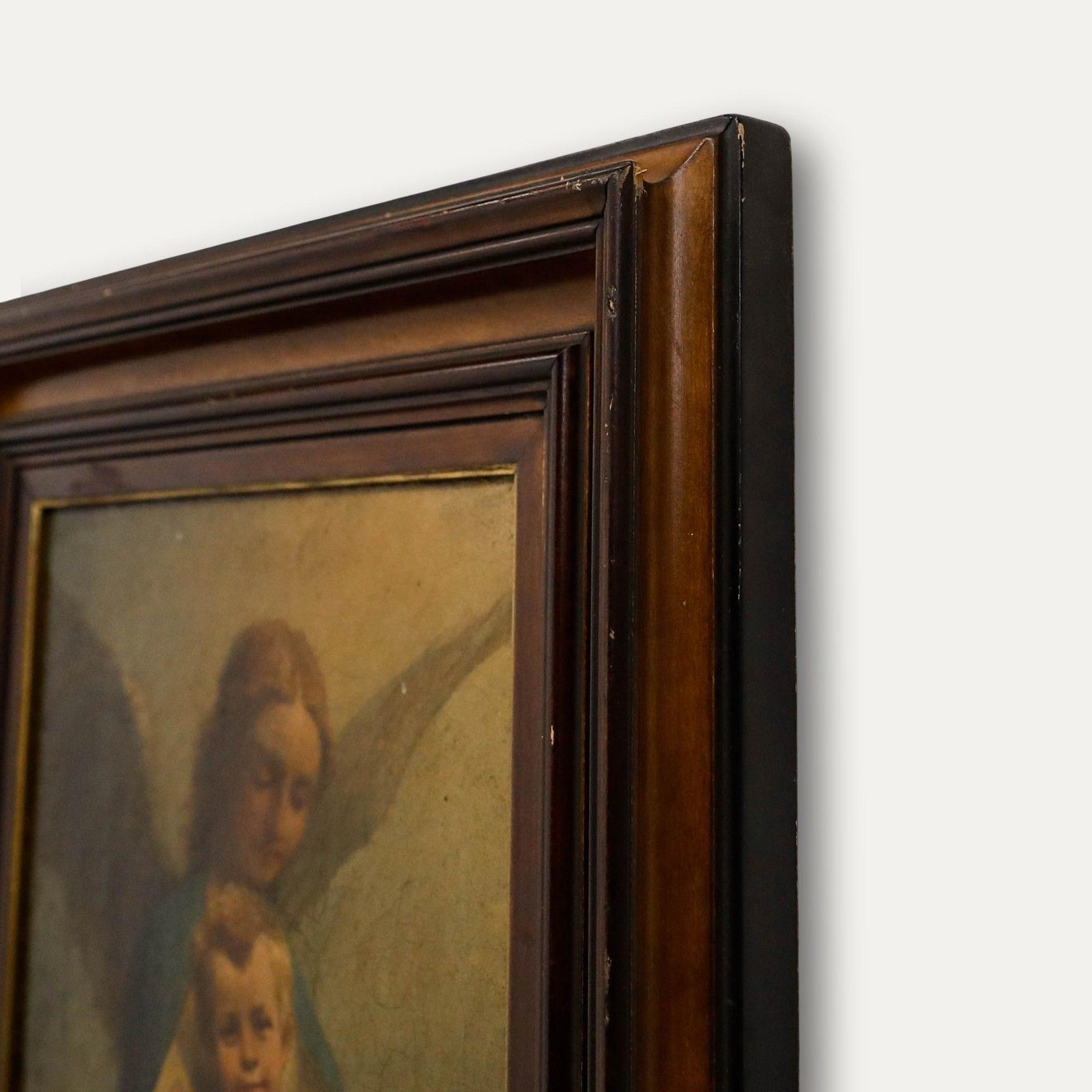 Fine 19th Century Oil The Guardian Angel photo buy