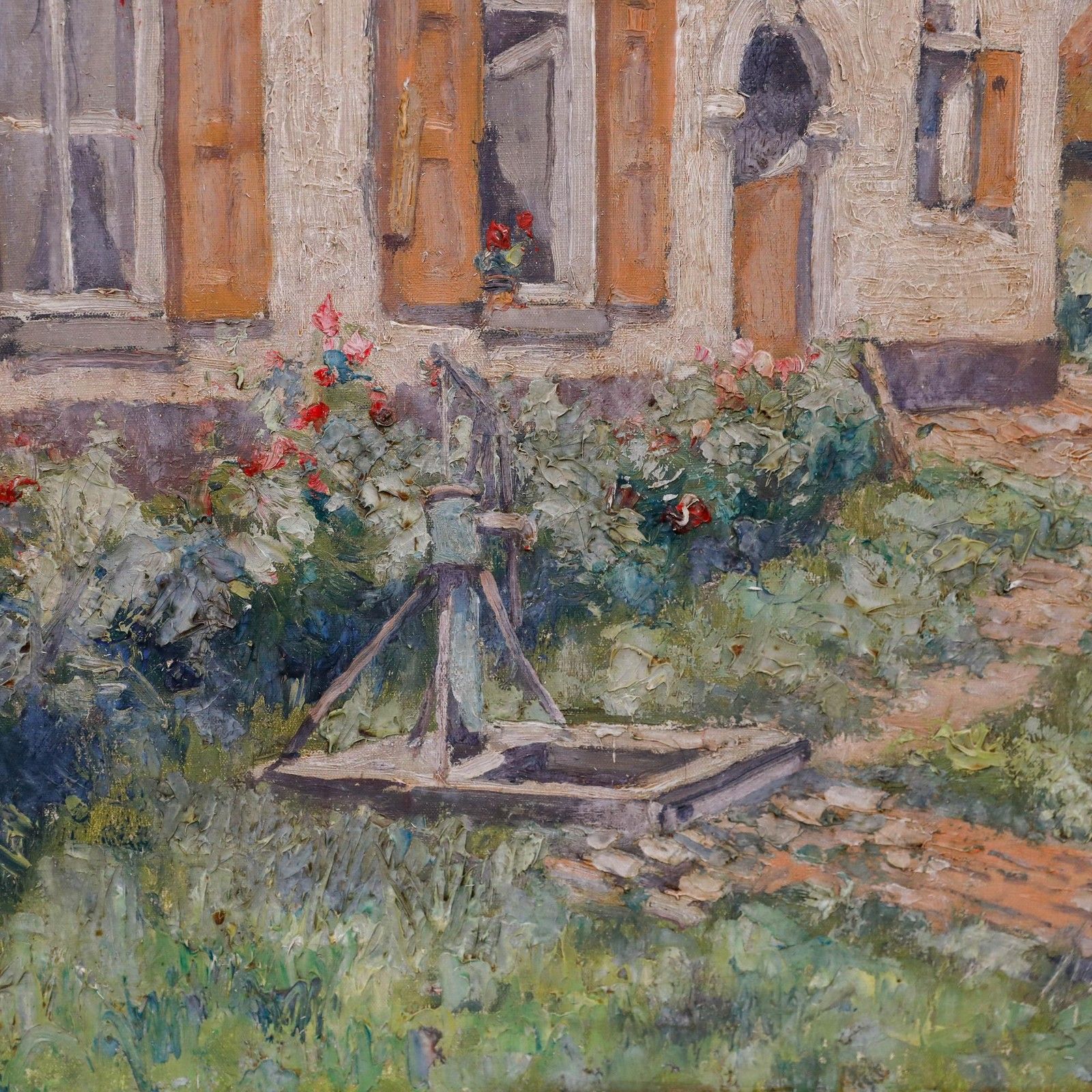 Victor Wagemaekers (1876 1953)  Belgian School Oil, Chickens In The Front Garden photo 450.0