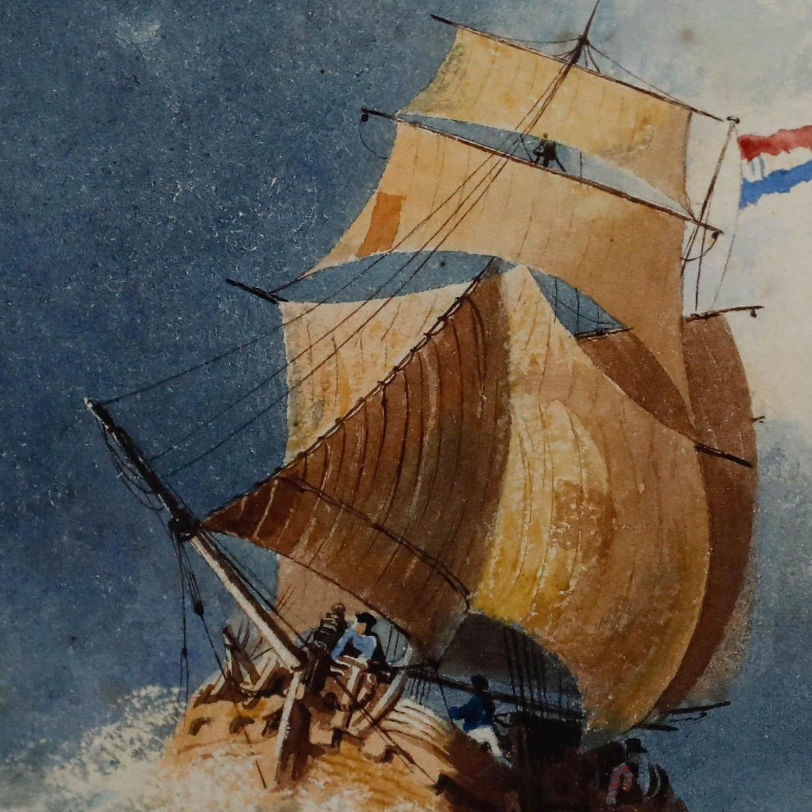 Early 19th Century Watercolour The French Approach photo 175.0