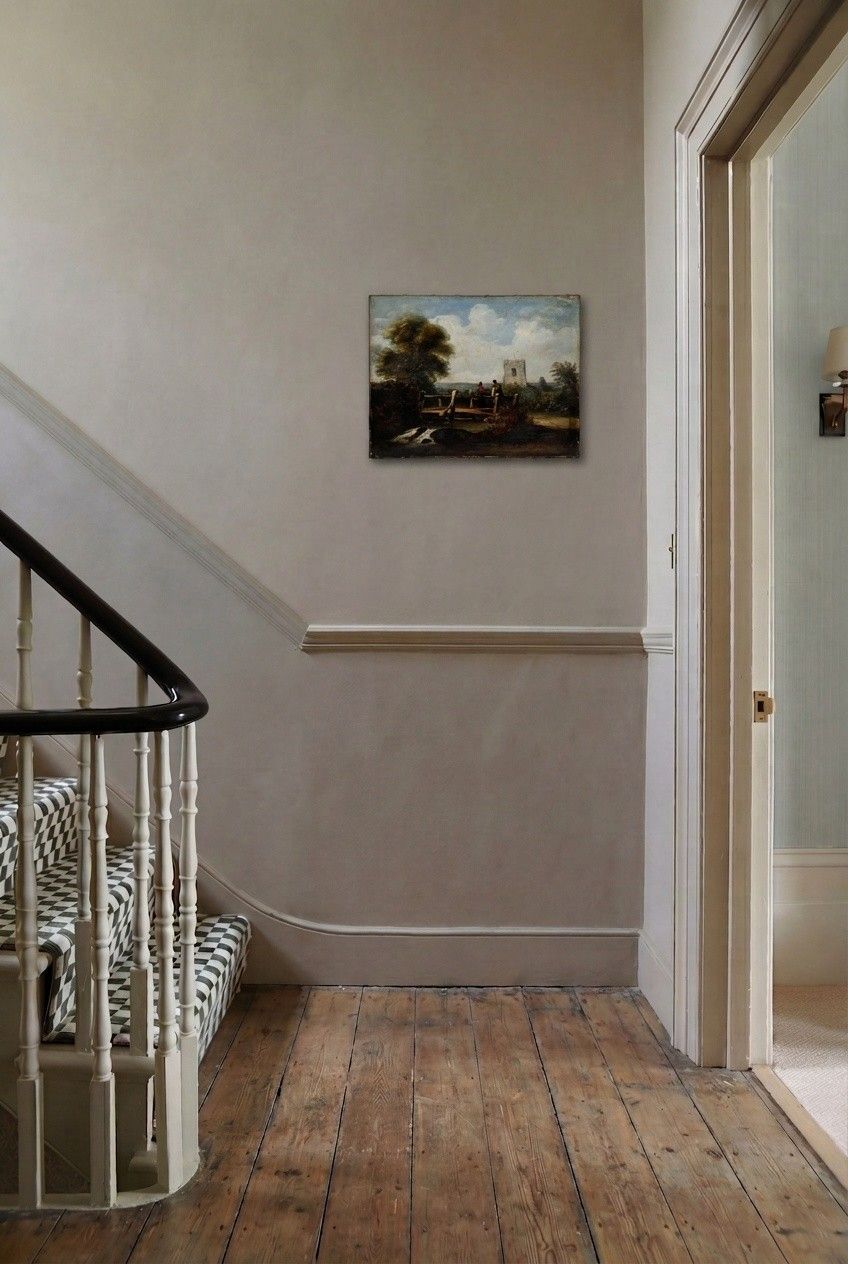 Frith English School 19th Century Oil, Path To The Church photo for sale