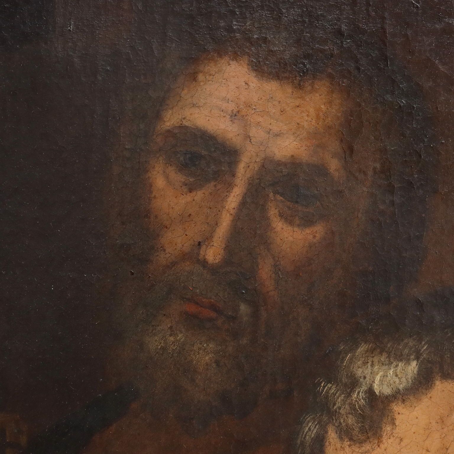 Sujet religieux, huile sur toile, Italie, XVIIe siècle photo vinterior