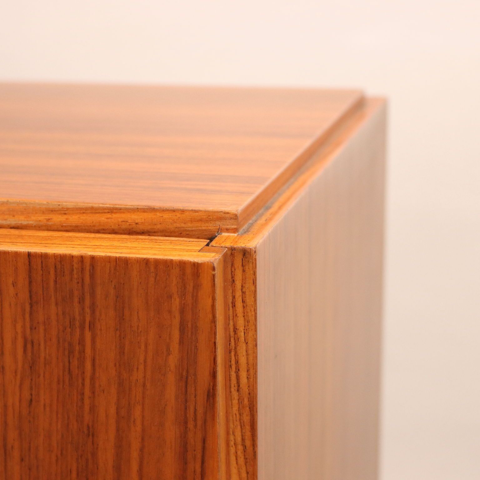 Vintage Cabinet Exotic Wood Veneer Italy 1960s photo vinterior