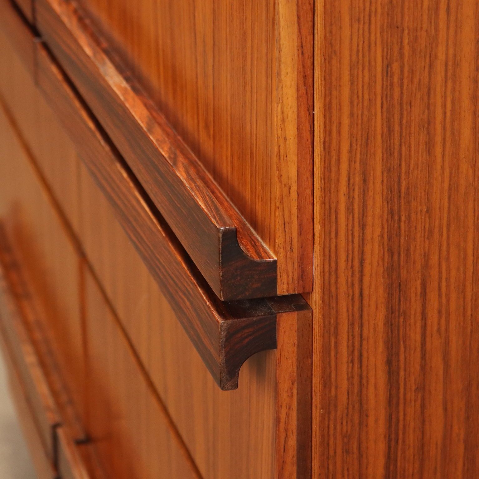 Vintage Cabinet Exotic Wood Veneer Italy 1960s photo vintage