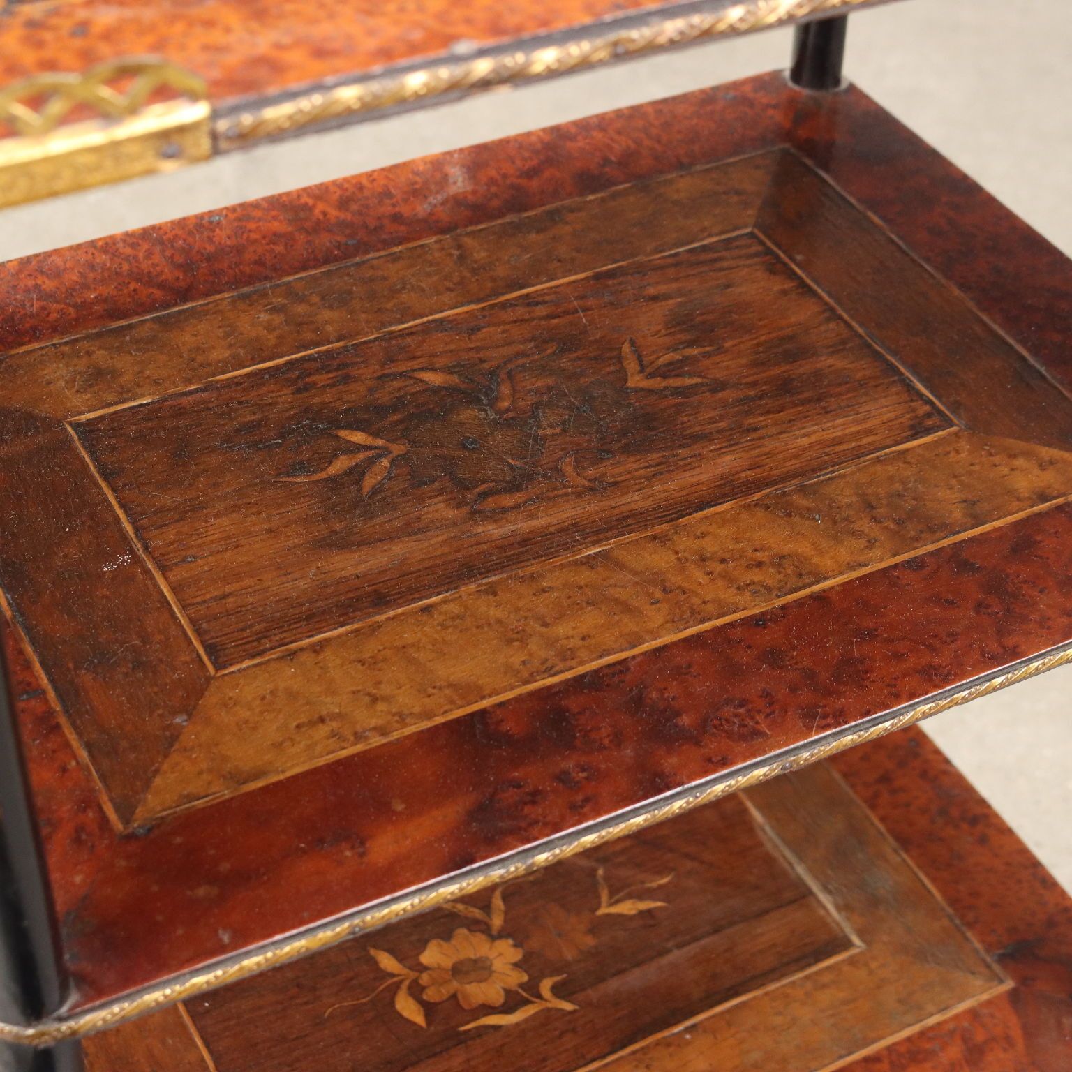photo for sale Antique Side Table Beech Metal Italy XX Century
