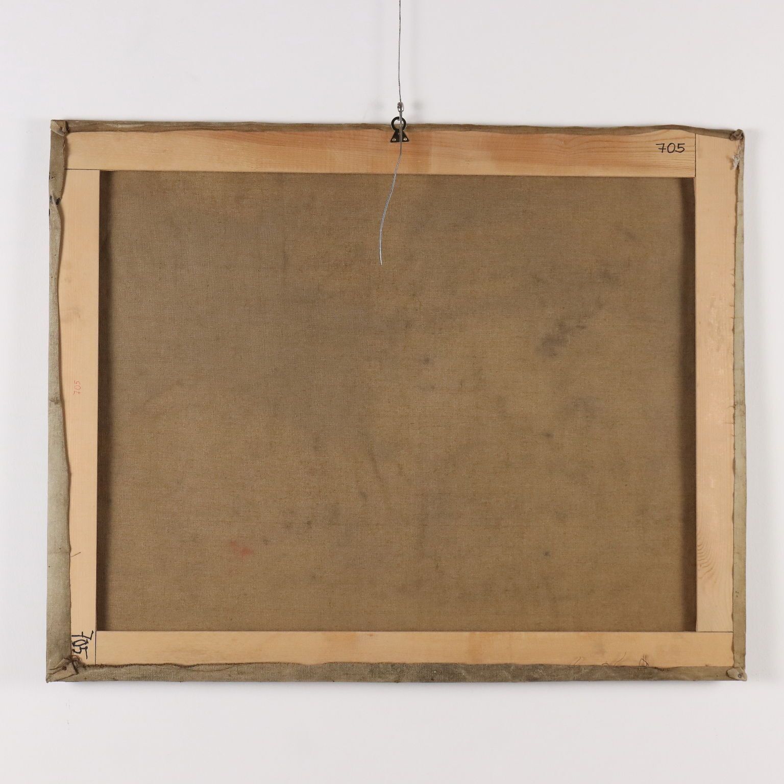 Art Peinture moderne signée Orazi, huile sur toile, scène vers 1950. photo
