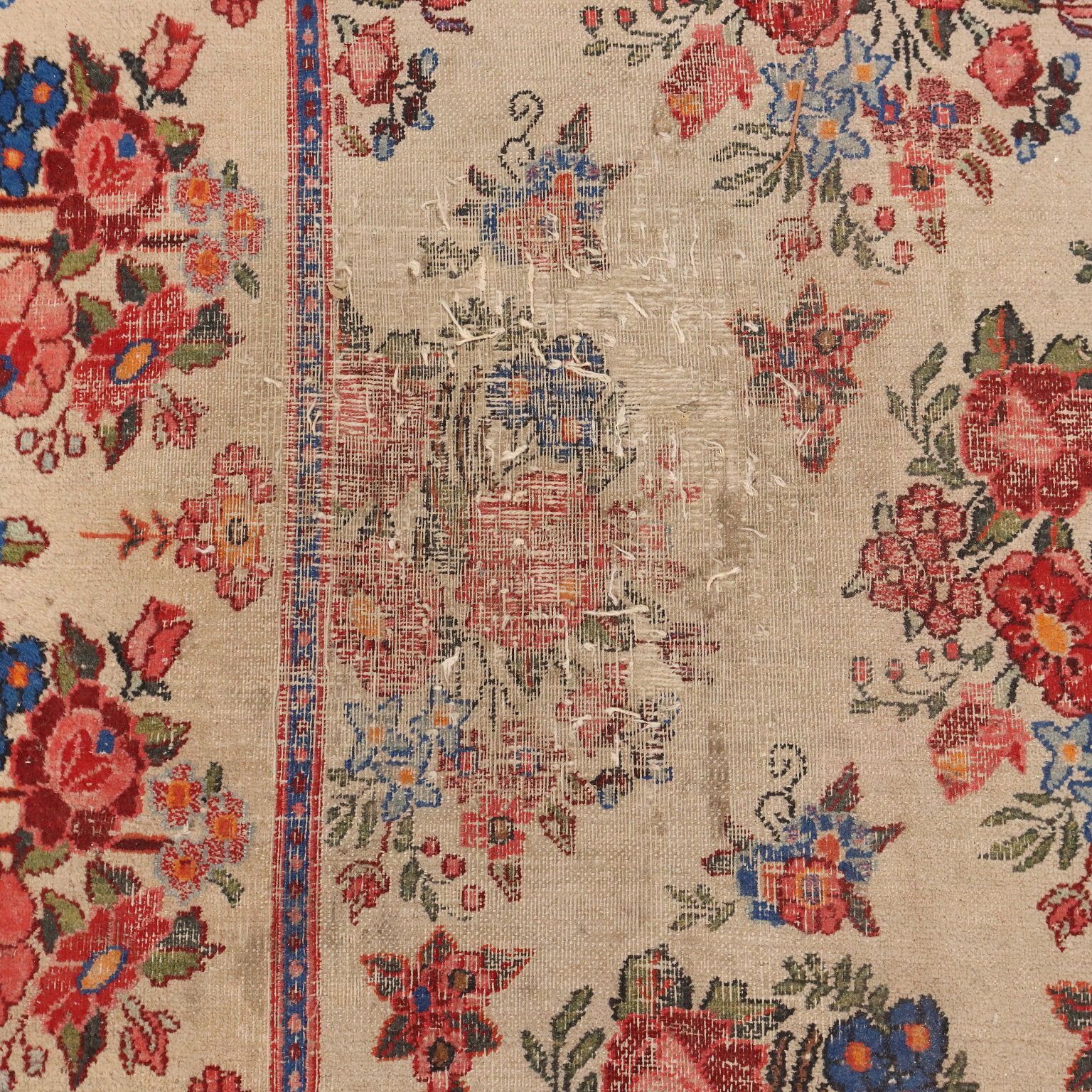 Antique Asian Carpet Cotton Wool Heavy Knot Handmade 142 X 102 In photo buy