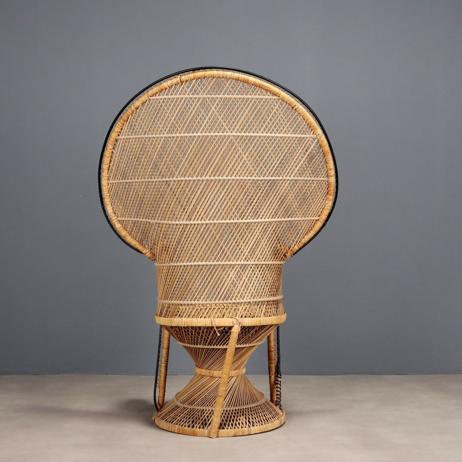 Antique Armchair Woven Rattan Italy XX Century photo buy