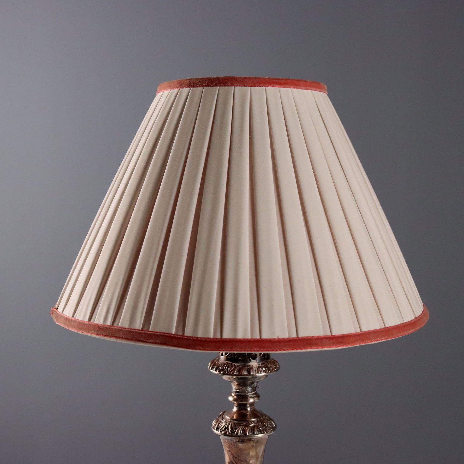 Antique Lamps Langford's Galleries Silvered Metal XIX Century photo for sale