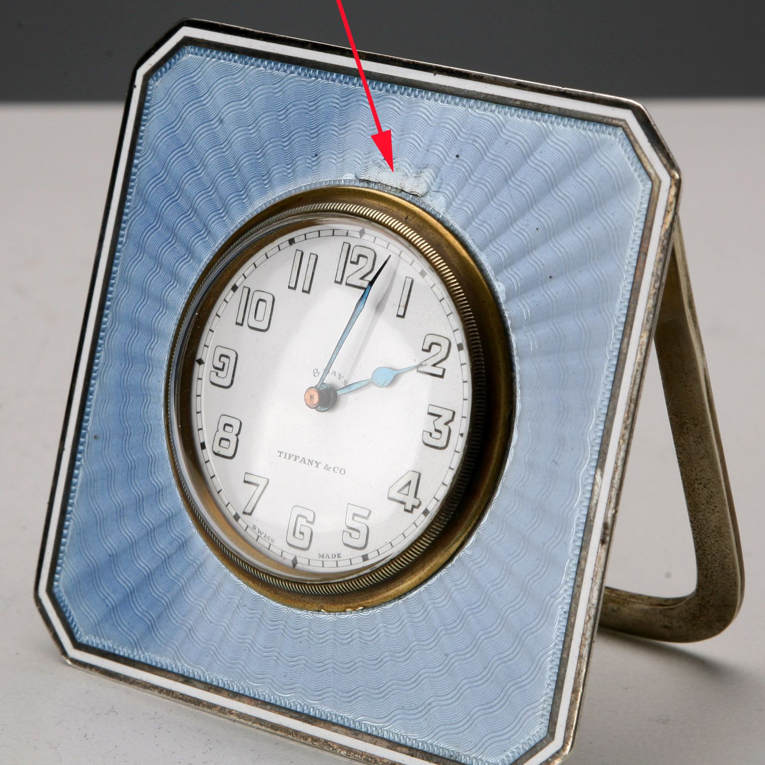 Antique Clock Sterling Silver Tiffany & Co. 1940s photo vintage