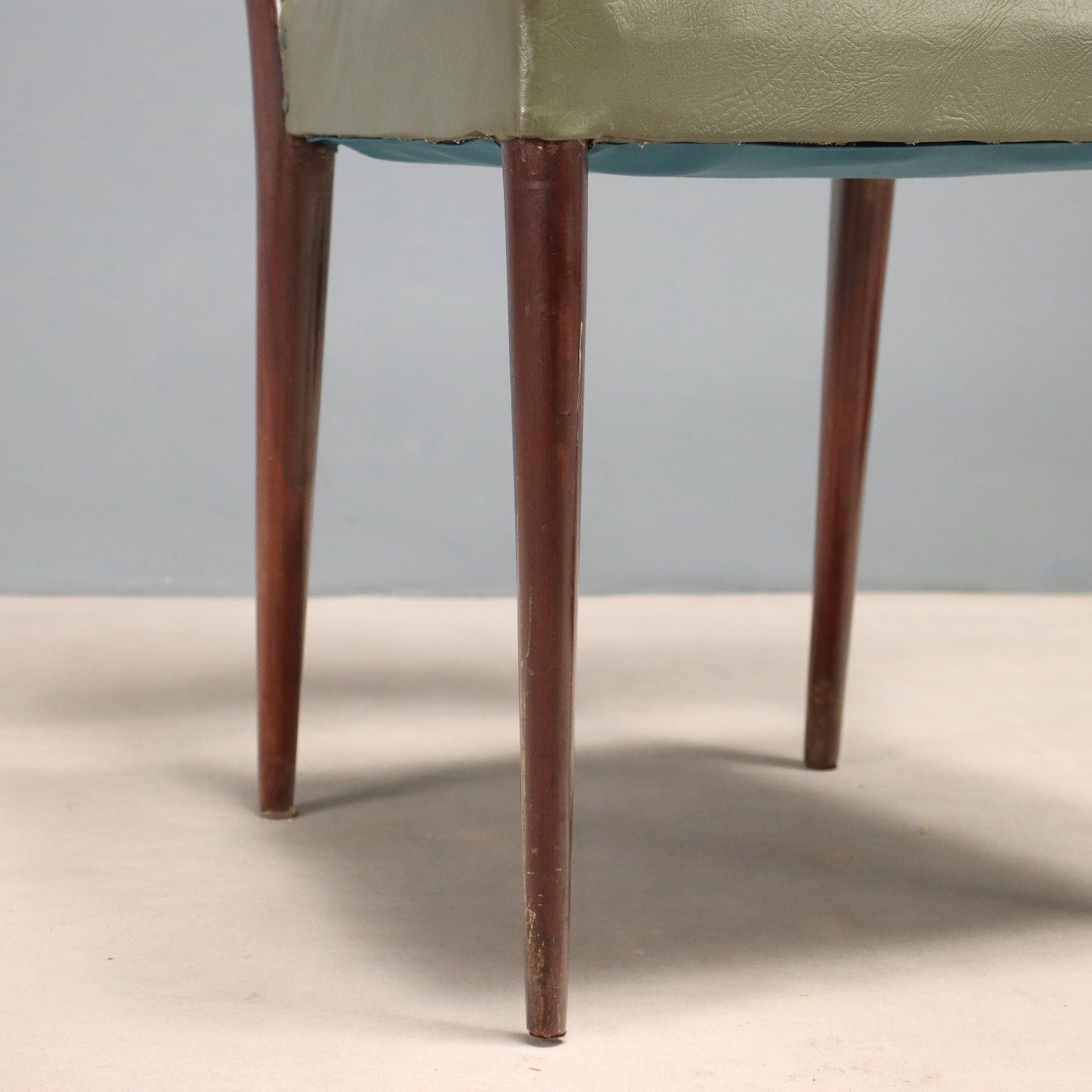 Vintage Chairs Painted Beech Leatherette Design Italy 1960s photo vinterior
