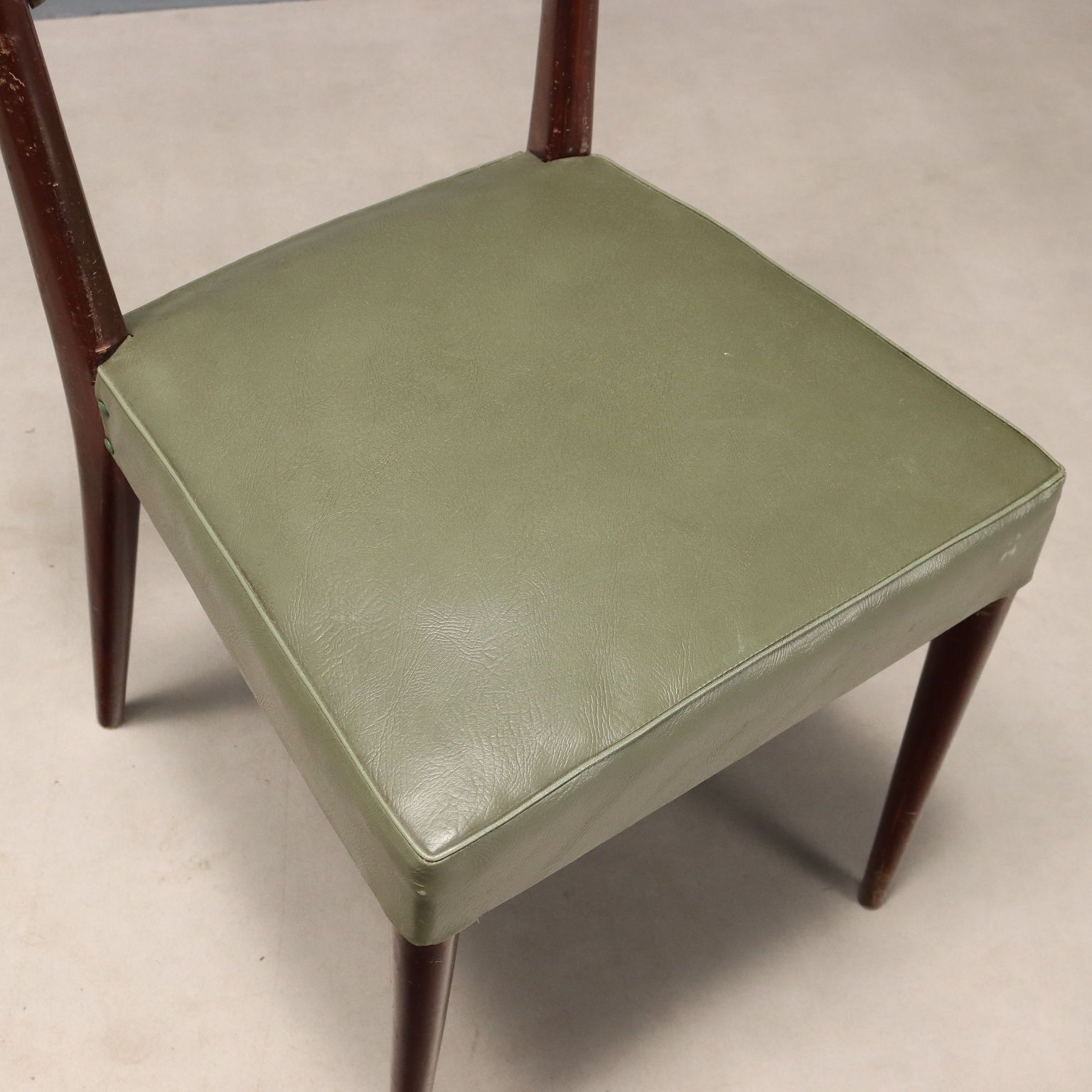 Vintage Chairs Painted Beech Leatherette Design Italy 1960s photo buy