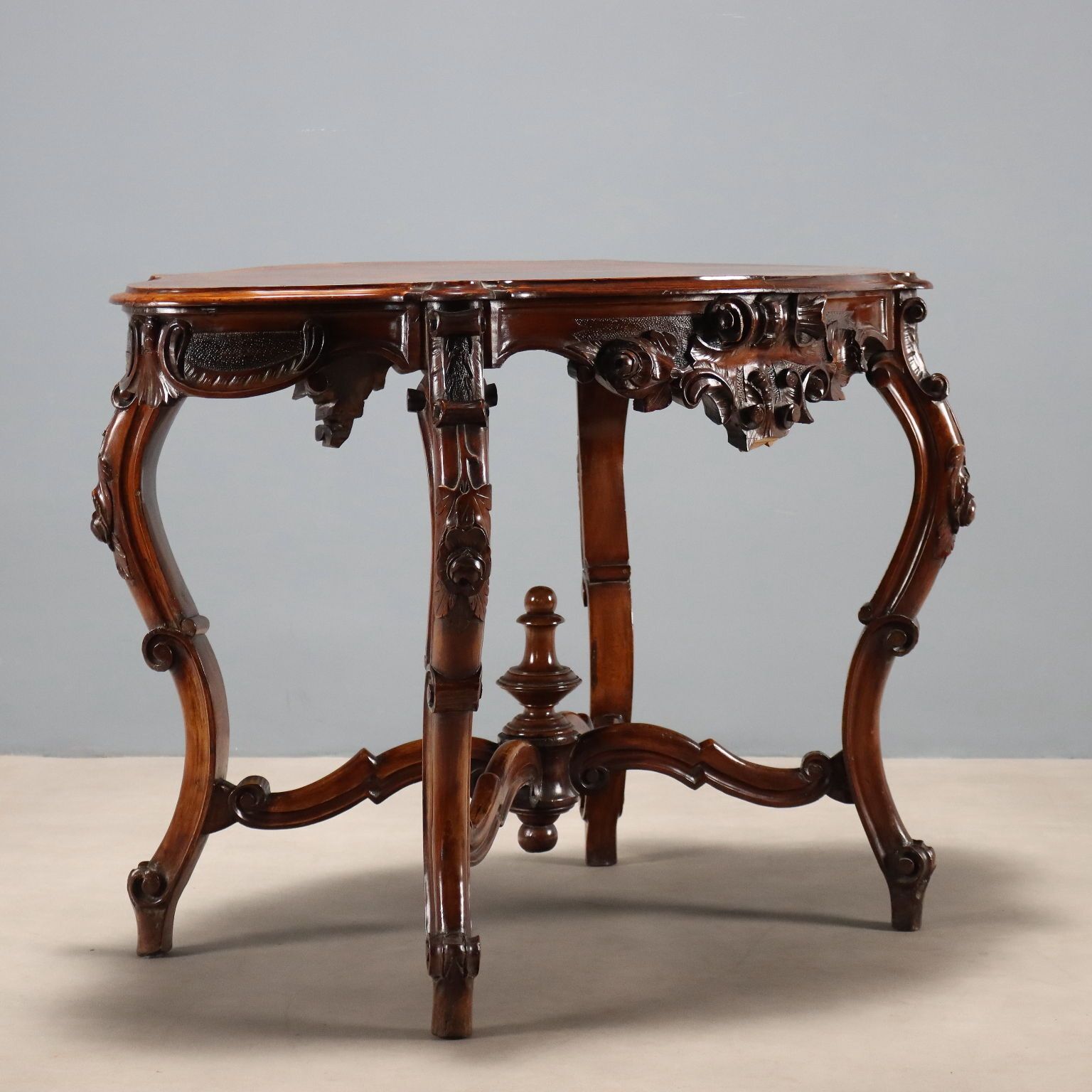Furniture Small Antique Table Louis Philippe Walnut Italy XIX Century photo