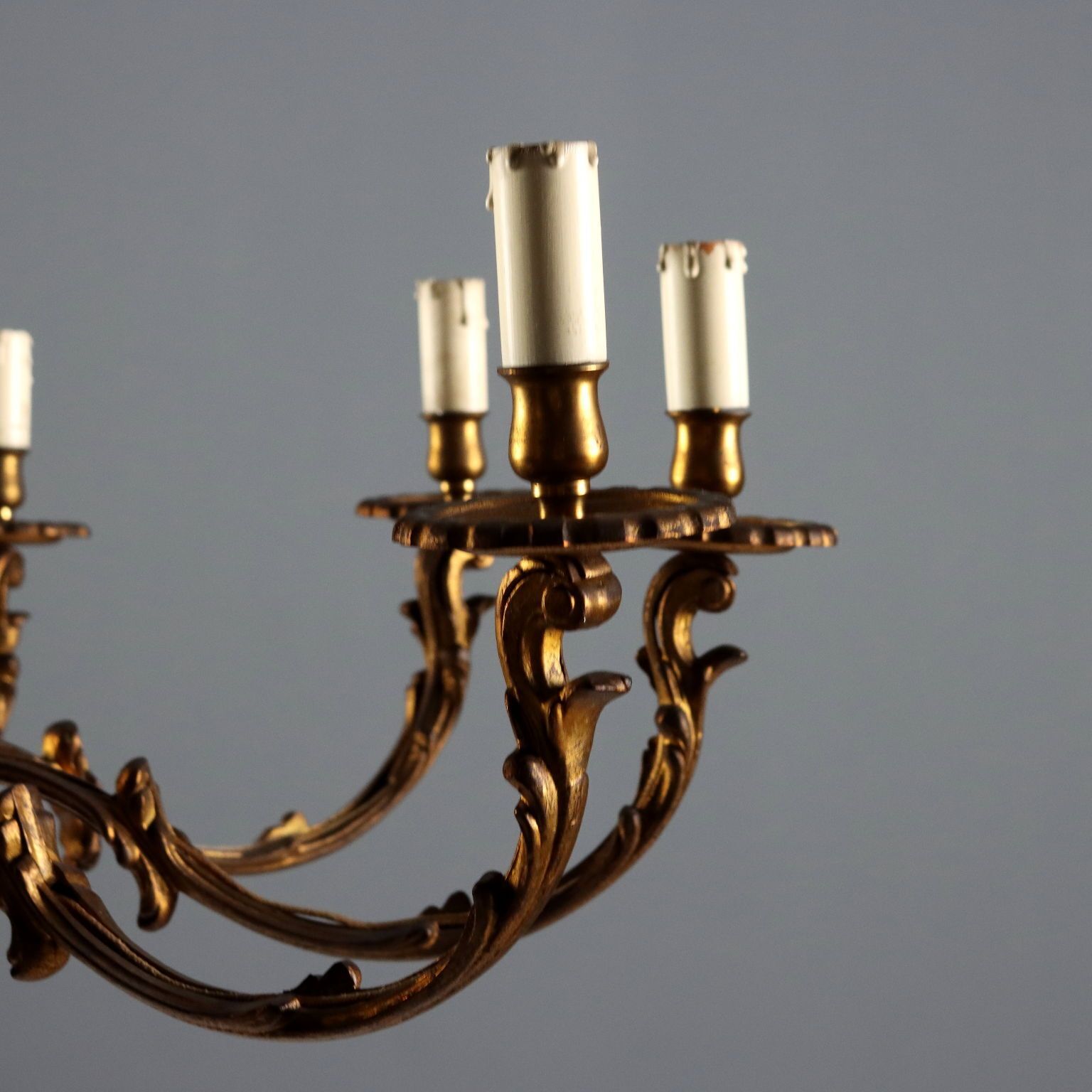 Antique Chandelier Gilded Bronze 10 Lights Italy Early XX Century photo Lighting