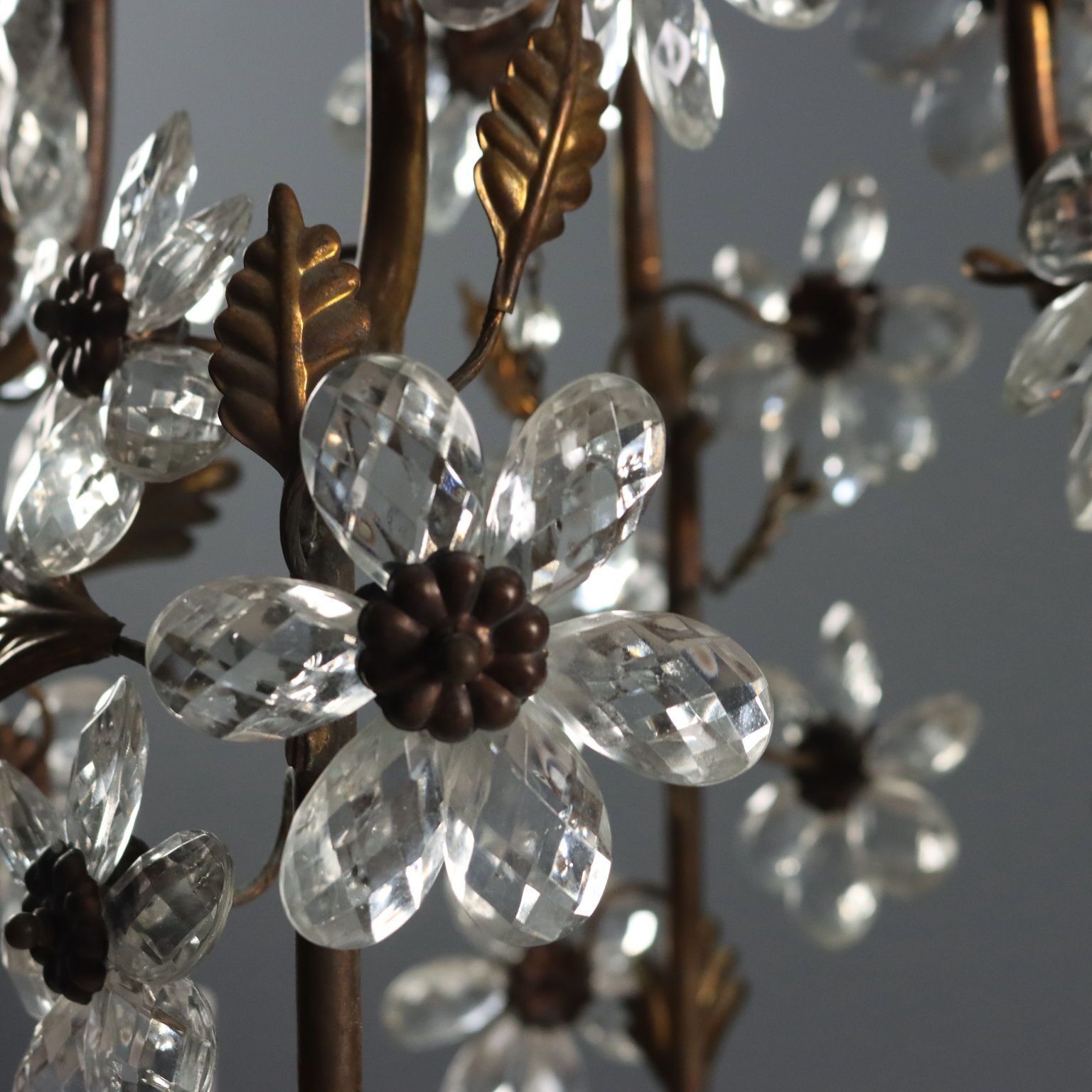 Antique Chandelier Gilded Metal Italy XX Century photo Lighting