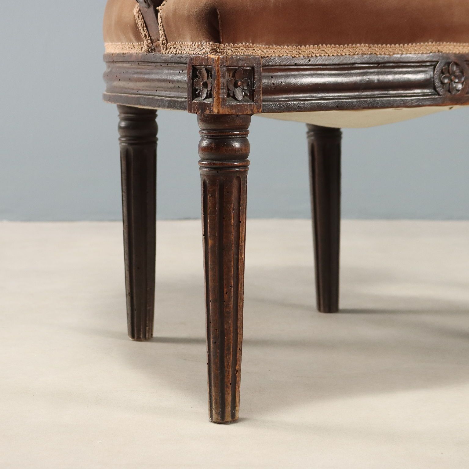 Armchair Neoclassical Style Walnut Fabric Italy XVIII Century photo buy