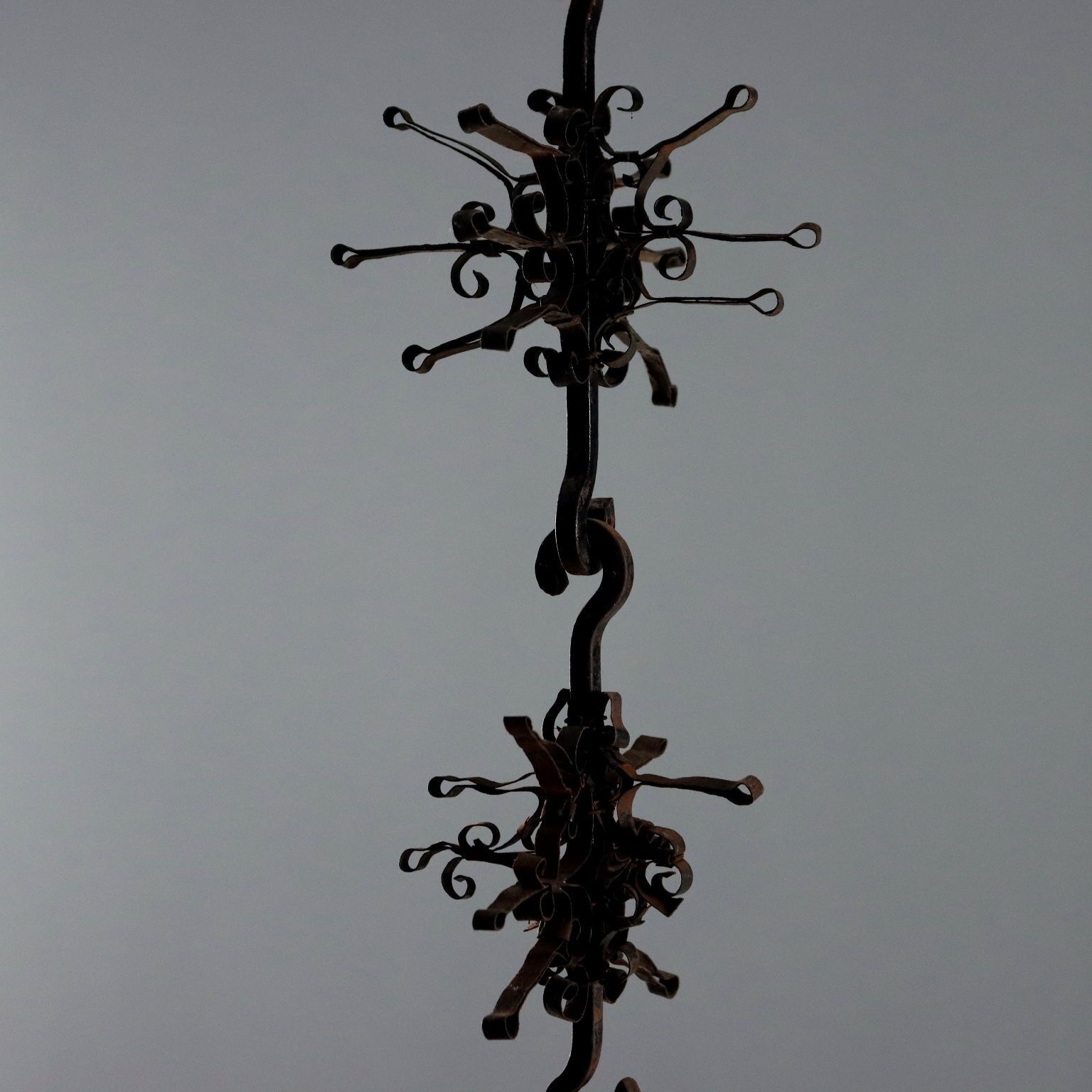 Lustre d'époque en fer et métal, Italie, XXe siècle photo buy