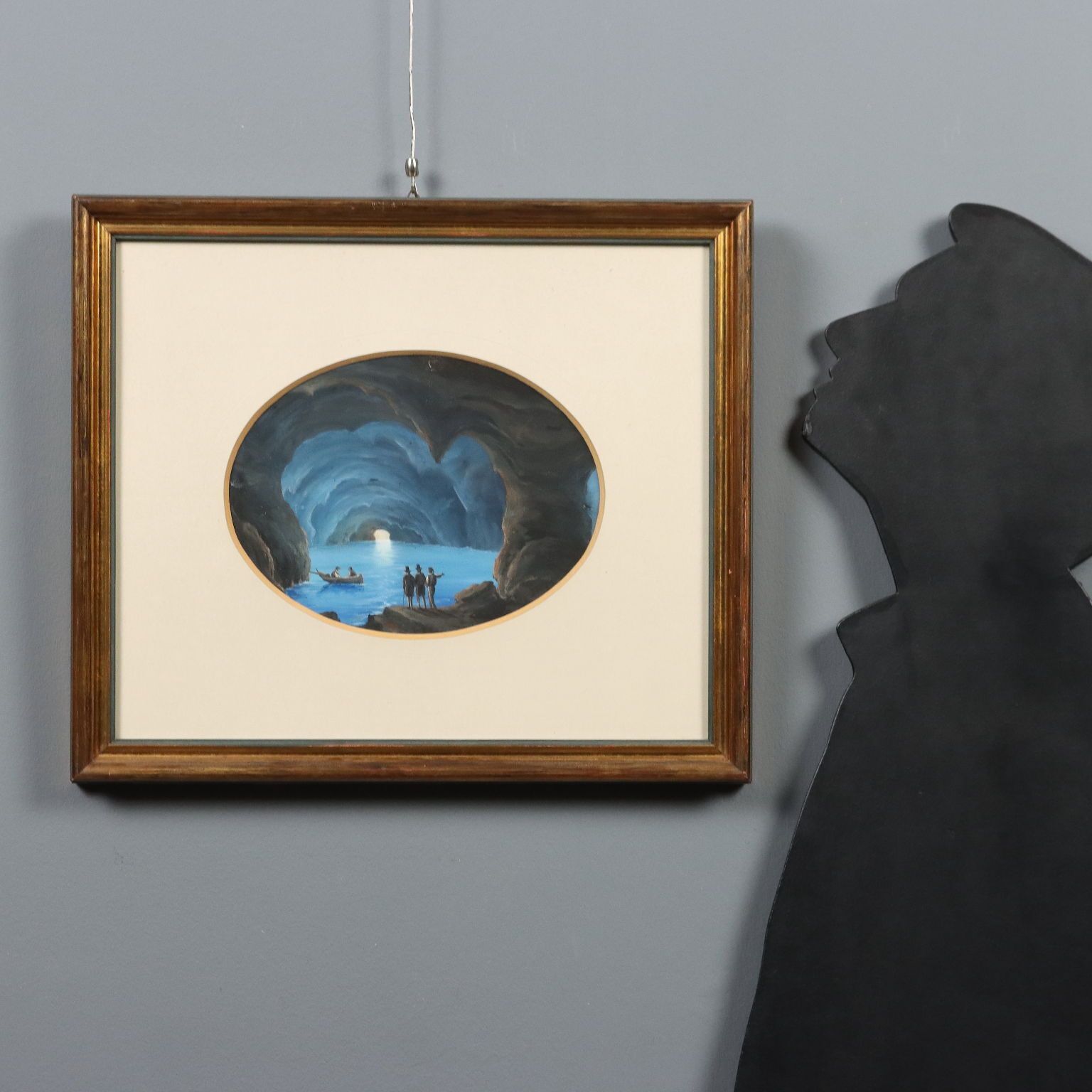Peinture moderne La Grotte bleue à Capri, gouache sur carton, '900 photo furniture