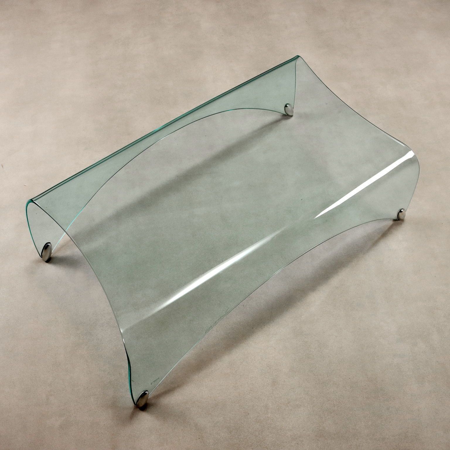 Vintage Coffee Table Glass Design Massimo Iosa Ghini Italy 1980s photo vintage