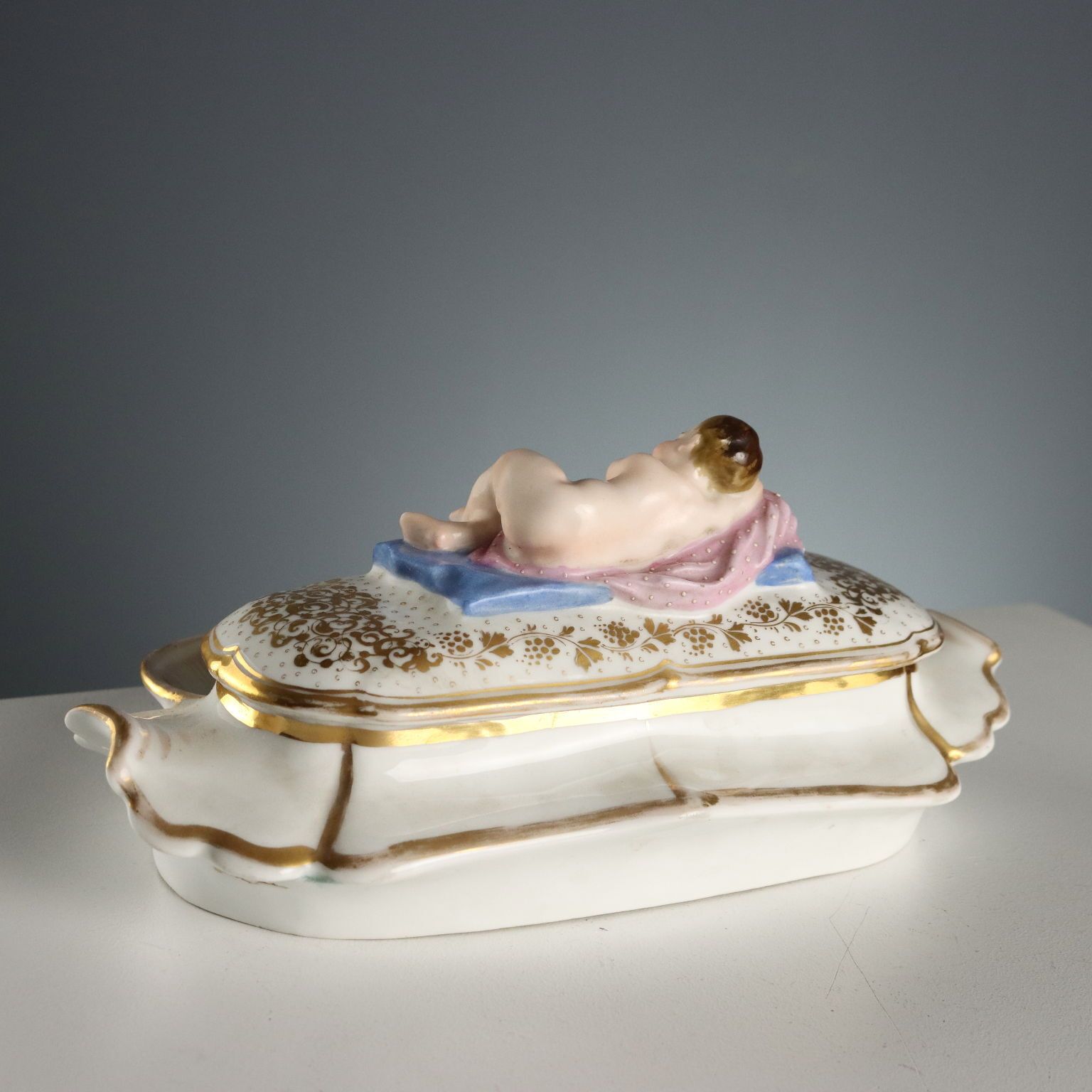 photo furniture Antique Inkwell Porcelain Of Paris France XIX Century