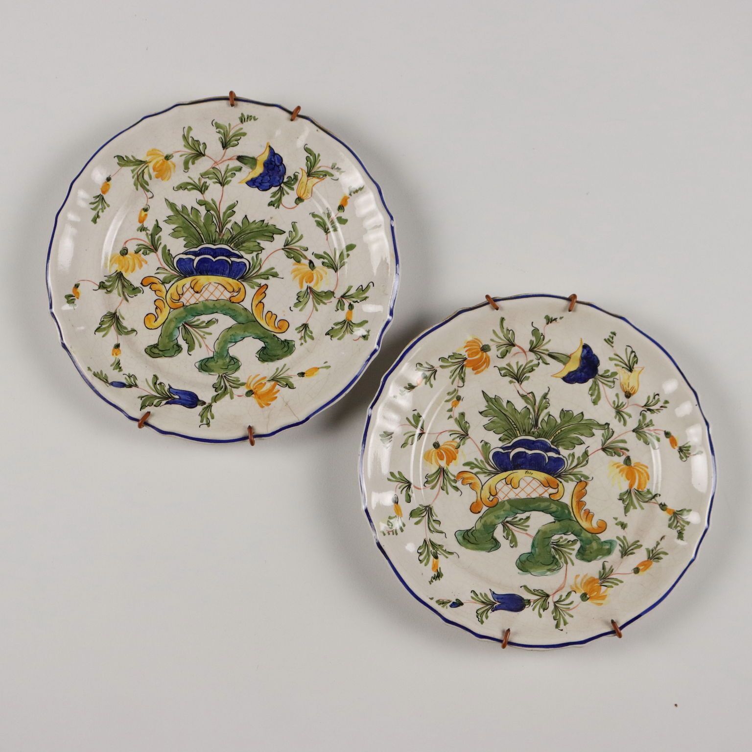 Antique Plates Majolica Nove Bassano Italy XX Century