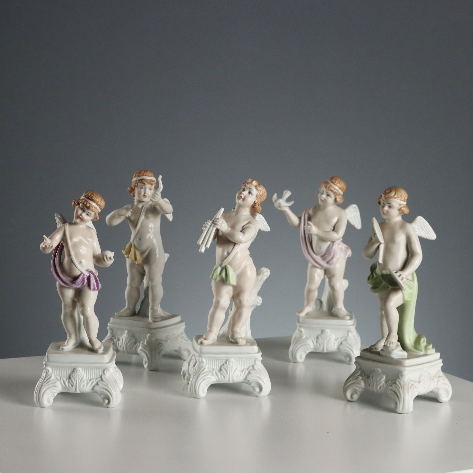 Vintage Capodimonte's Porcelain Figurines Italy XX Century