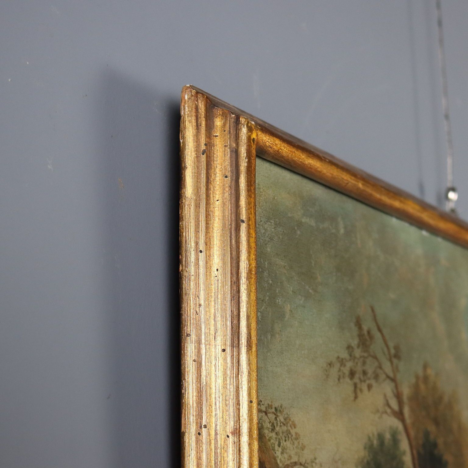photo for sale Antique Painting Landscape With Figures Oil On Canvas '700