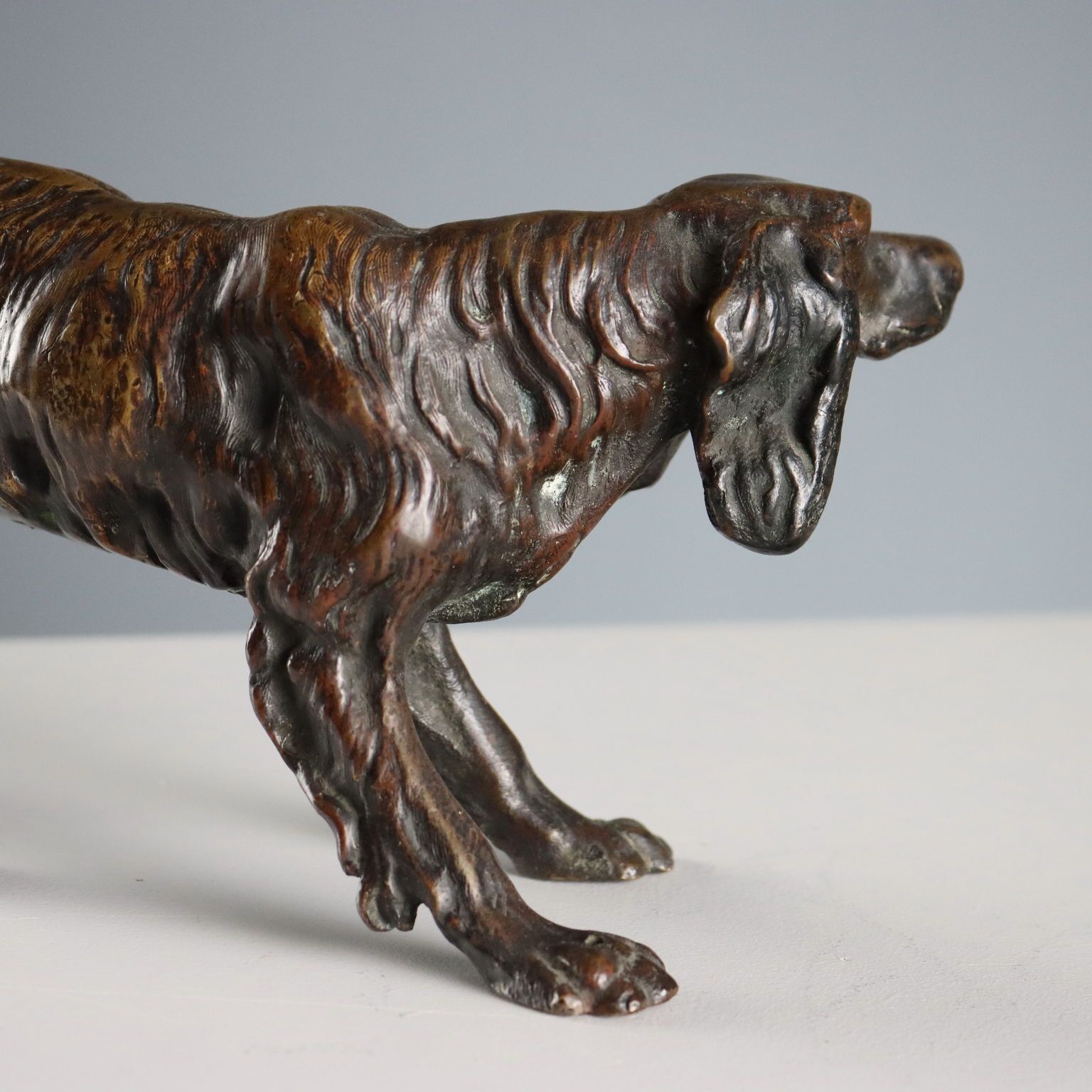 Antique Sculpture Hunting Dog Bronze Italy XIX XX Century photo buy