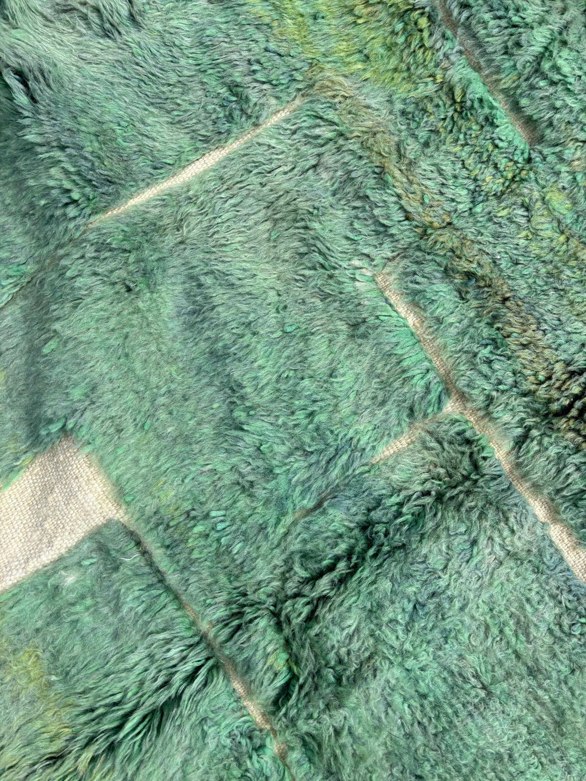 Green Moroccan Mrirt Rug 220x300 Cm – Handmade Wool Area Rug, Modern Berber Rug, Large Luxury Moroccan Rug photo buy