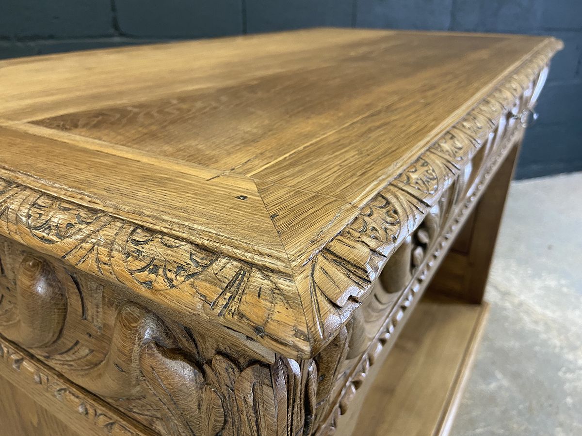 photo buy Antique French Oak Clerk's Counter, Circa 1890