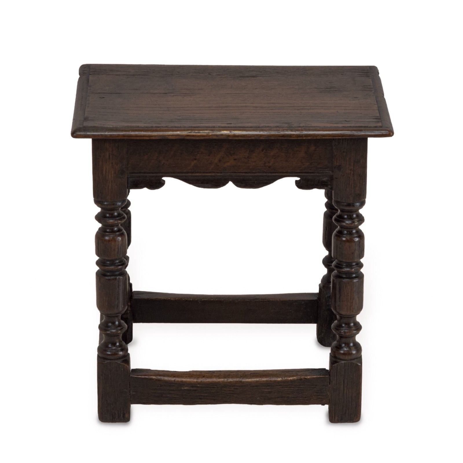 19th Century English Oak Joint Stool In The Late 17th Century Style photo vinterior