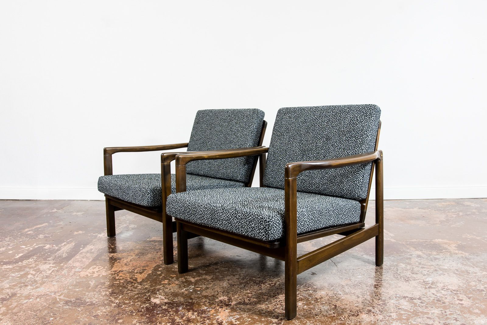 Mid Century Modern Armchairs By Zenon Bączyk, 1960's, Set Of 2 photo furniture