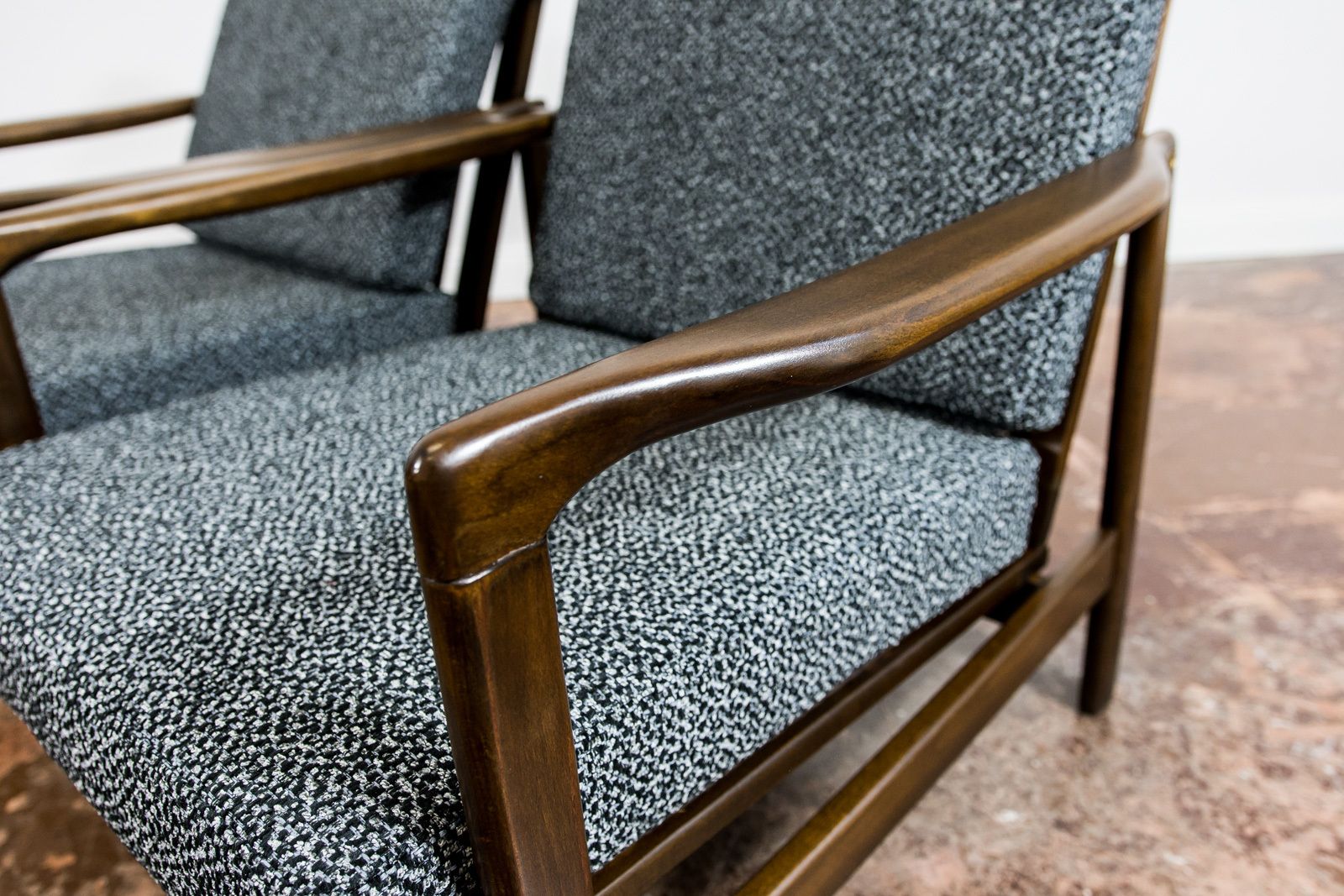 1300.0 Mid Century Modern Armchairs By Zenon Bączyk, 1960's, Set Of 2 photo