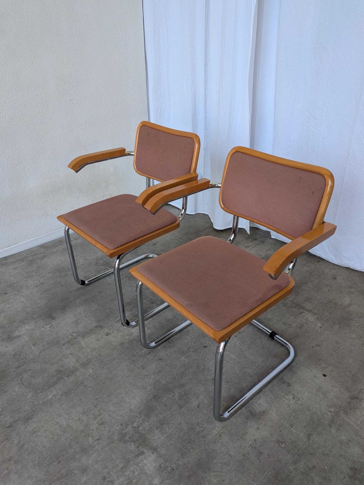 Set Of 6 Vintage Cesca Chair By Bene Austria 1970s / Mid Century Chrome Dining Chairs / photo 1958.0