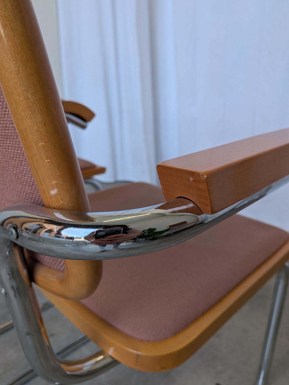 1958.0 Set Of 6 Vintage Cesca Chair By Bene Austria 1970s / Mid Century Chrome Dining Chairs / photo