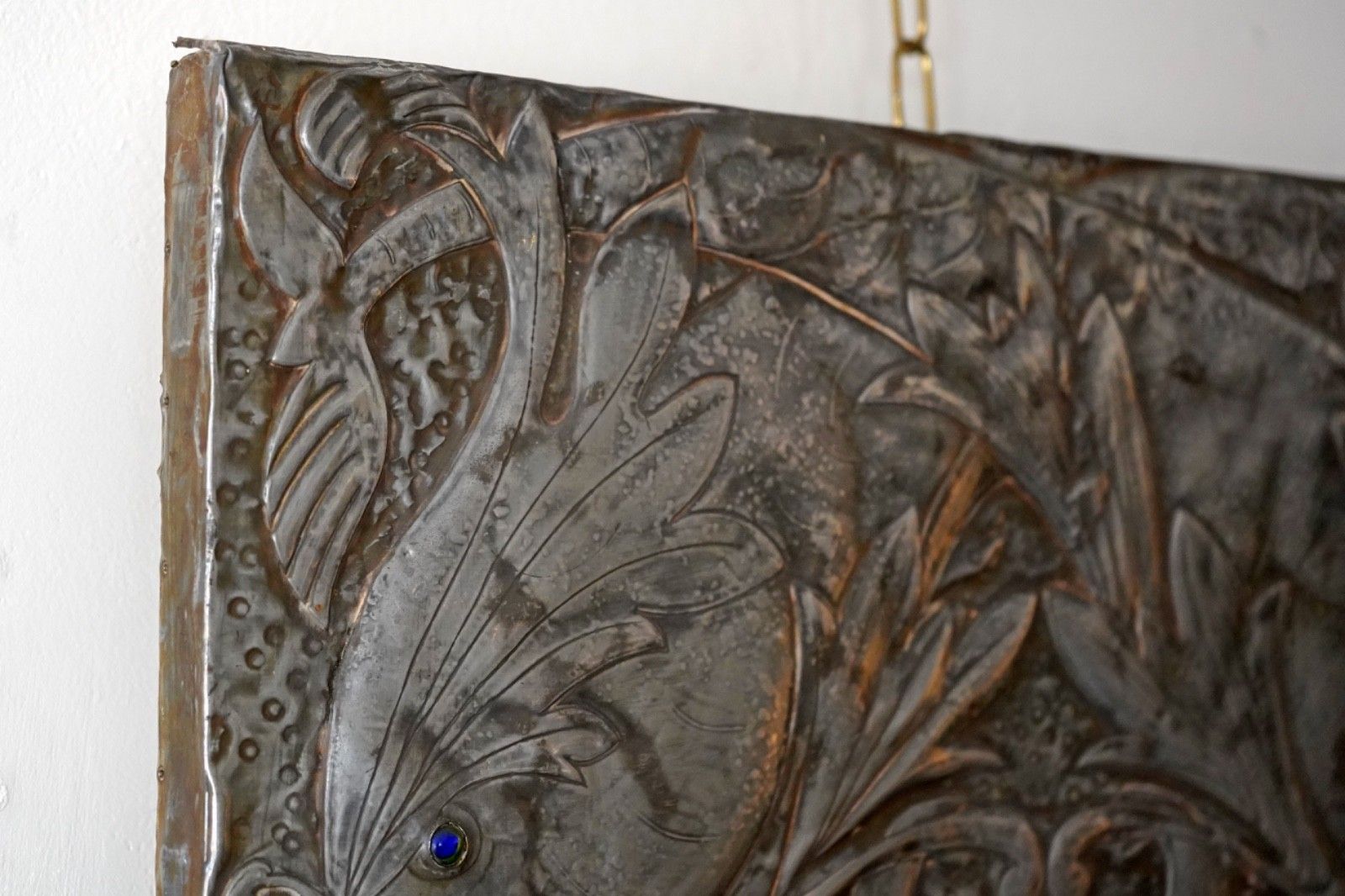 Art Nouveau Embossed Metal Frame Mirror Alfred Louis Achille Daguet photo Home Decor