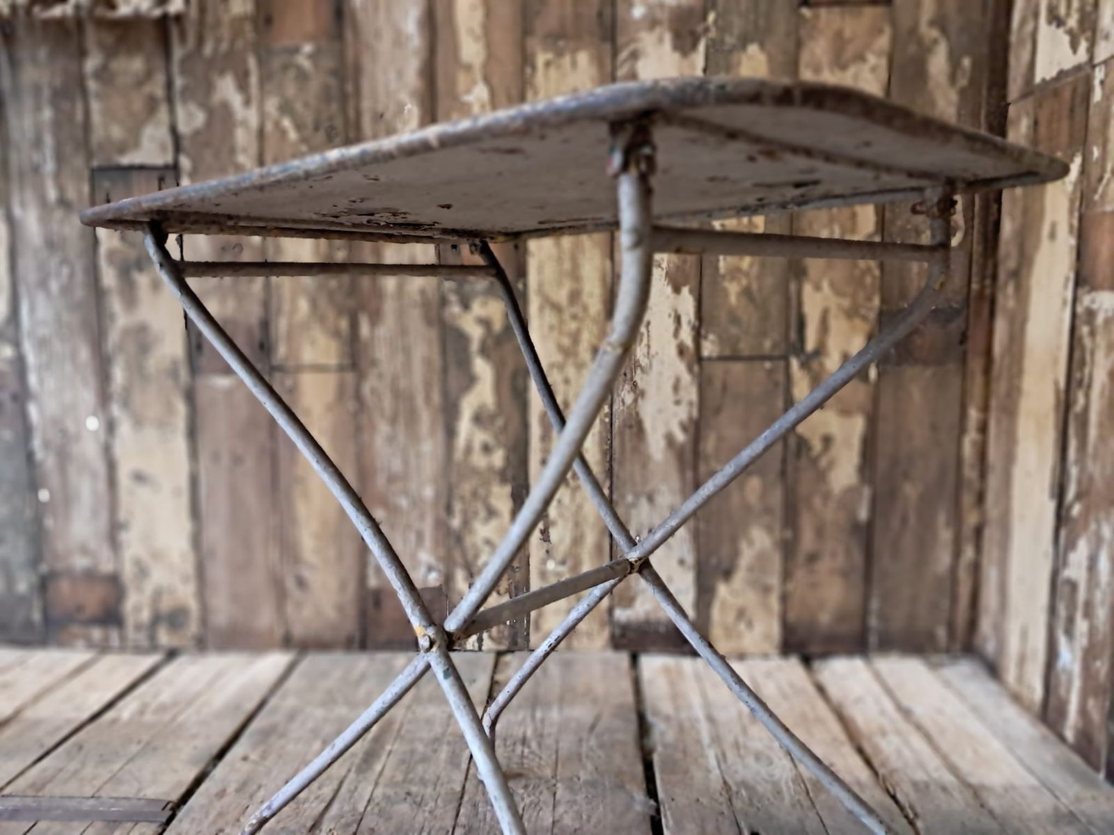 French Folding Bistro Table, 1940s photo vintage