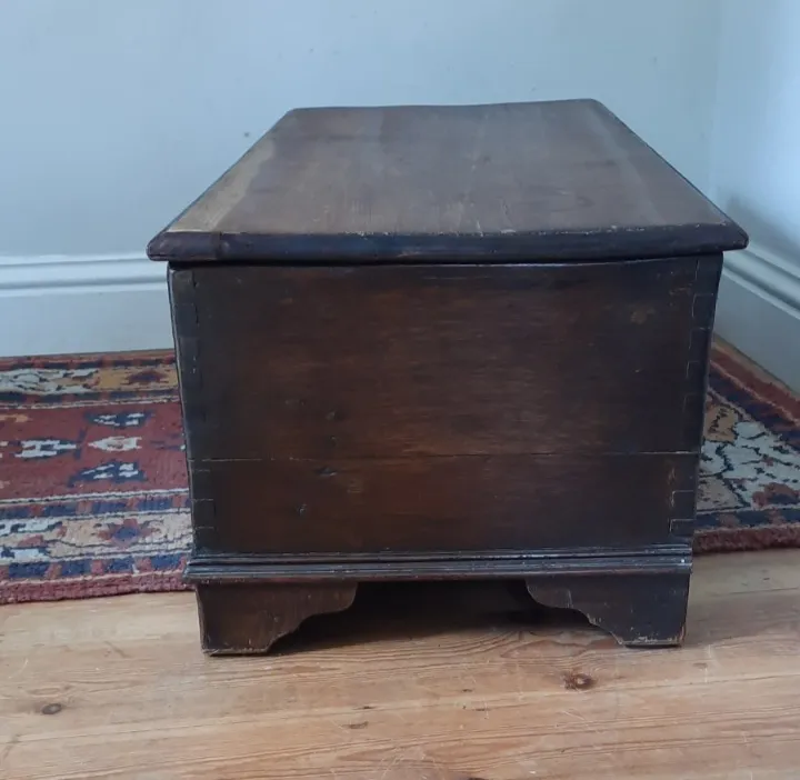Vintage Jacobean Style Oak Wooden Carved Blanket Box Chest Coffer photo vinterior