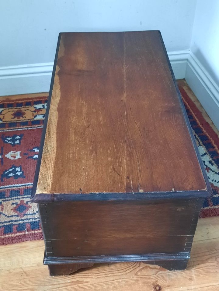 Vintage Jacobean Style Oak Wooden Carved Blanket Box Chest Coffer photo buy