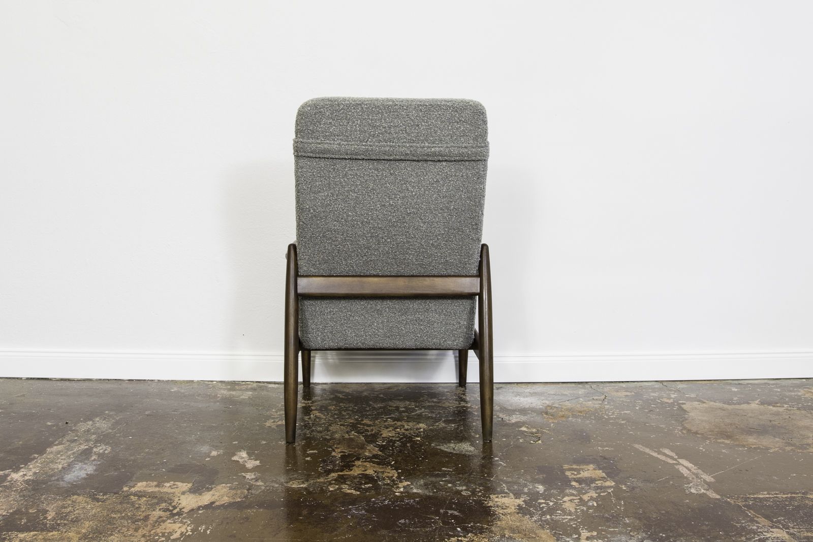 Mid-Century fauteuil met hoge rug van Edmund Homa, GFM, Polen, jaren 1960 photo vintage
