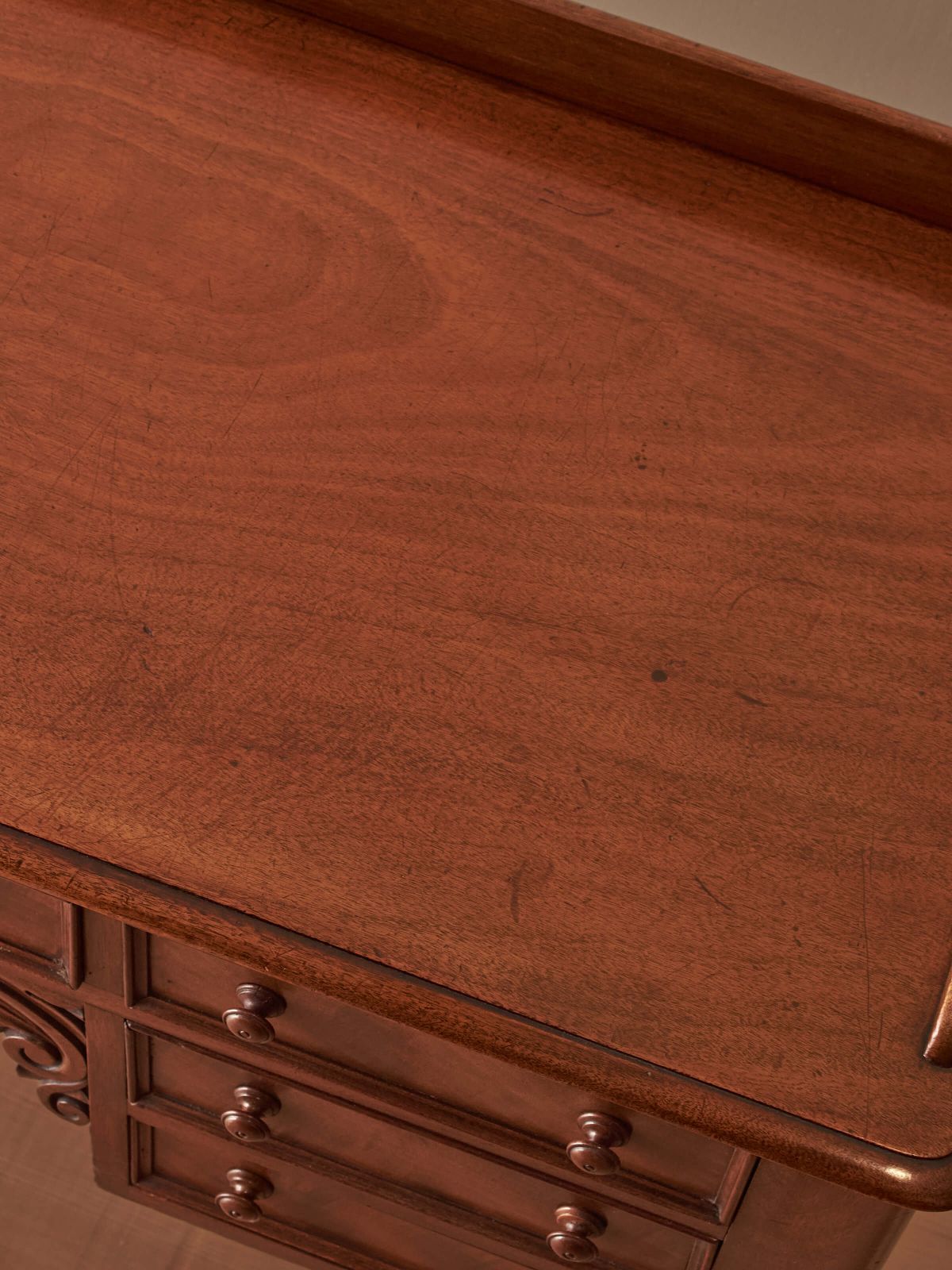 Victorian Mahogany Desk On Castors By T.H.Filmer photo Furniture